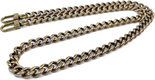 Miniatura 15 de Correas de metal para bolso de cadena plana, reemplazo de cadena para bolso cruzado de hombro y axilas, Dorado antiguo Oro envejecido
