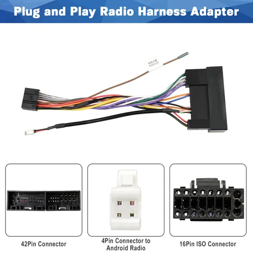 Miniatura 3 de Arnés de cableado de radio de coche Android de reemplazo para Hyundai Elantra Kia, adaptador de cable de estéreo ISO de 16 pines