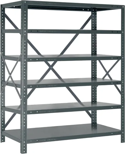 Miniatura 13 de Quantum QSBU-245BK Heavy Duty Shelving Unit with (7) Shelves and (24) QUS245 Black Bins for Garage Warehouse Storage Distribution 400 lb Load