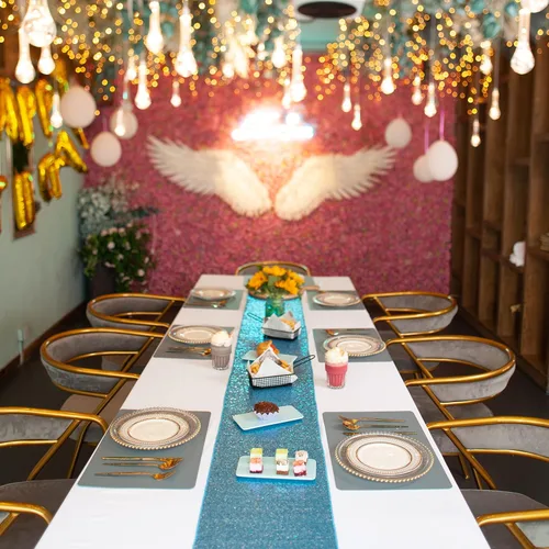 Miniatura 7 de Camino de mesa con lentejuelas turquesas, 12 x 108 pulgadas con brillantina, regalo para empaquetado de mesa para fiesta, boda, despedida
