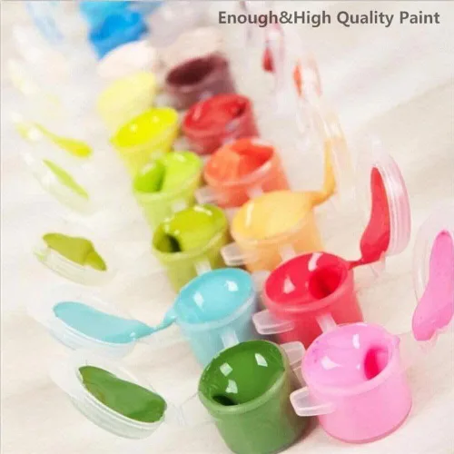 Miniatura 9 de FQOVKYN Paquete de 4 pinturas por números para niños, kit de pintura por números de animales lindos para adultos principiantes, pintura acrílica