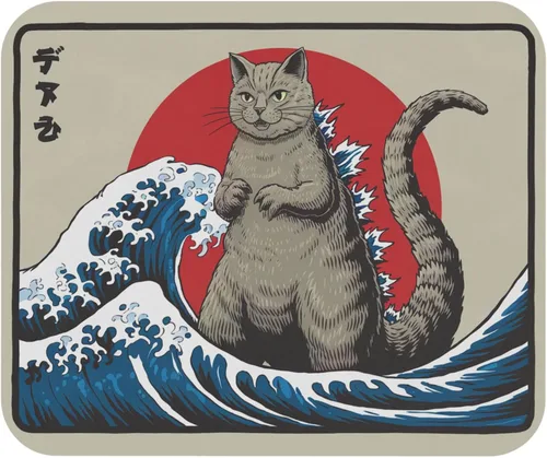 Miniatura 14 de Graciosa alfombrilla para ratón con meme de gato "La rabia me está consumiendo", antideslizante, para juegos, base de goma para computadora PC