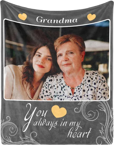 Miniatura 9 de PUREFLY Manta conmemorativa personalizada con fotos en memoria amorosa para seres queridos perdidos, regalo personalizado por pérdida de papá, mamá