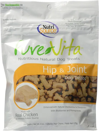 Pure Vita, golosinas para perros, cadera y articulaciones, 6 onzas