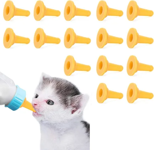 15 pezones para mascotas, biberón de alimentación, pezón de gato, perro, silicona de seguridad, suave, para enfermera, pezón, alimentador, accesorio