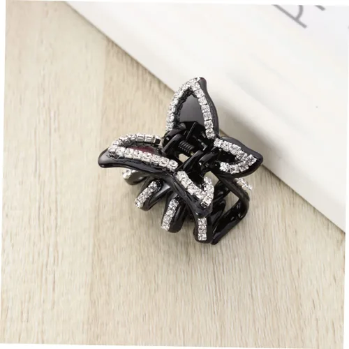 Miniatura 8 de Amosfun 3 pinzas para el pelo con lazo, pasadores de diamantes de imitación, pinzas de dientes con purpurina, tocados nupciales para boda, mini clip