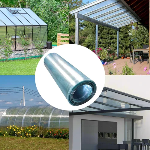 Miniatura 7 de Hoja de techo de policarbonato transparente, dosel de invernadero de plástico resistente a los rayos UV, paneles de aislamiento transparentes