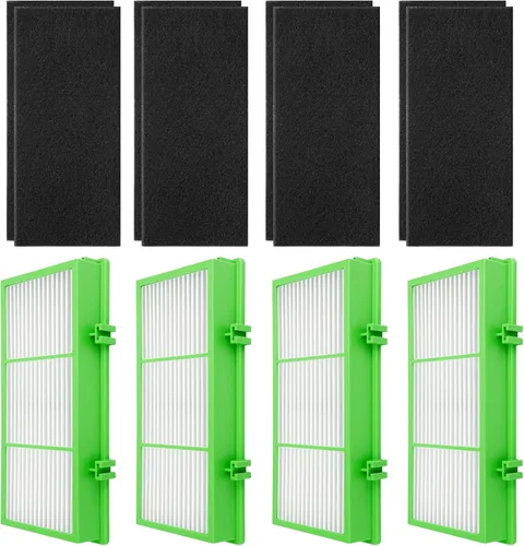 HAPF30AT - Filtro de repuesto para filtro Holmes AER1, compatible con HAPF300AH-U4R y HAP242-NU, Funmit 4 filtros y 8 prefiltros de carbón activado,