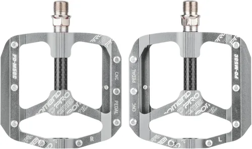 Miniatura 10 de Pedales de bicicleta de montaña Tubo de eje de fibra de carbono Pedales de bicicleta de aluminio 2 rodamientos ligeros ahorro de mano de obra