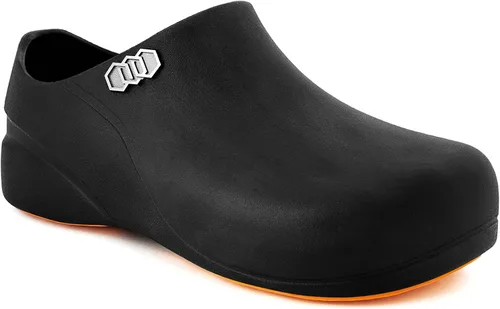 Miniatura 2 de Stico - Zuecos de chef antideslizantes para hombre zapatos de trabajo antideslizantes para restaurante hospital jardín de enfermería negro