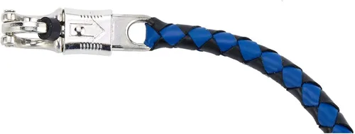Miniatura 2 de Látigo de 42 pulgadas de largo azul y negro para motocicleta con bola de billar No.8