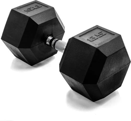 Miniatura 71 de CAP Barbell Peso de la mancuerna hexagonal recubierta, individual, 10-120 libras, múltiples opciones