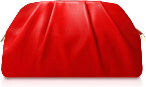 Miniatura 11 de lovyoCoCo Bolso de mano para mujer, suave, plisado, de poliuretano, para boda, elegante bolsa de noche para galas, bailes, fiestas de cóctel