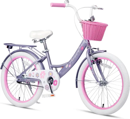 Miniatura 16 de Glerc Maggie Girls Bike, 12-20 Inch Kids Bike for 2-13 Years Old Children, Princess Style Kids Bicycle with Doll-Seat & Basket & Training Wheels