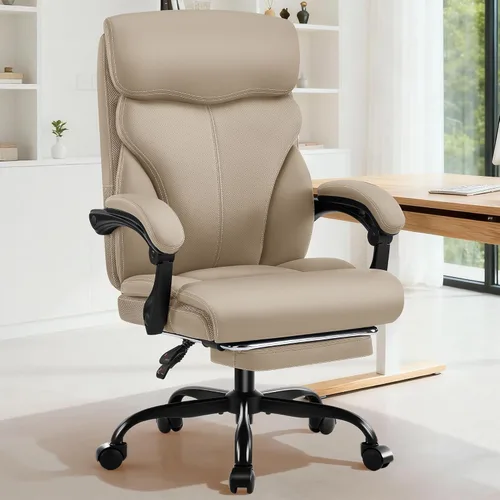 Miniatura 18 de AreShark Silla de oficina – Silla ejecutiva de escritorio cómoda transpirable con respaldo alto y soporte lumbar, silla ergonómica de cuero rodante