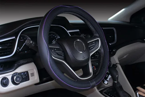 Miniatura 4 de Cubrevolante de imitación de cuero para el volante de auto, 2019, de microfibra, extragrande de 17, 18 y 19 pulgadas para camiones grandes