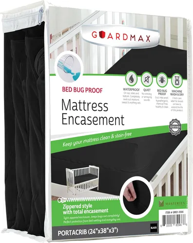 Miniatura 64 de Guardmax Funda de colchón de punto con cremallera, tamaño Queen, impermeable y a prueba de chinches, ropa de cama cómoda, suave y silenciosa con 2