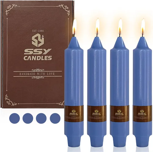 Miniatura 8 de Candelabros de Velas Cónicas Negras, Velas Cónicas Cortas de 5 pulgadas, Candelabros de Velas de Halloween Sin Goteo para Decoración de Navidad