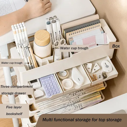 Miniatura 4 de Estantería móvil con ruedas, carrito de estantería de 6 niveles, estantería portátil con ruedas, carrito de estantería móvil para cocina, baño, Azul