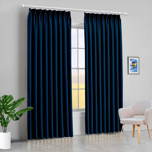 Miniatura 22 de 100% poliéster, panel de cortina de ventana de doble pellizco, con aislamiento térmico (negro, 57.9 x 72.0 in, 1 panel)