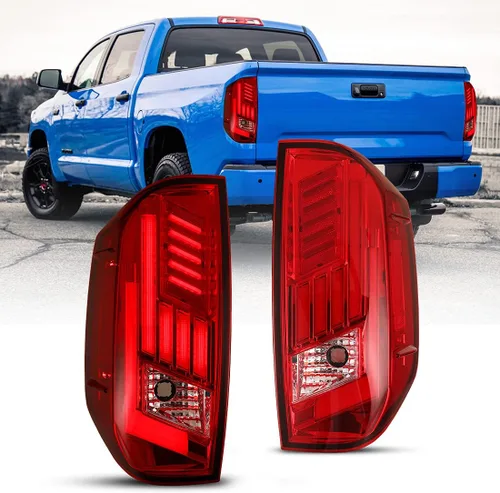 Miniatura 9 de ROXX Conjunto de luces traseras LED para Toyota Tundra 2014-2021, luces traseras con señales de giro secuenciales LED, luces LED DRL/freno, par