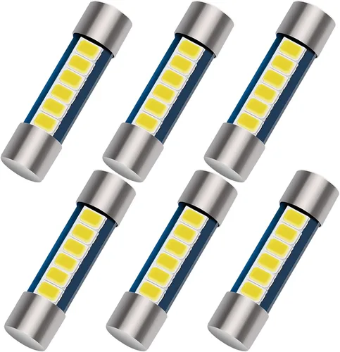Bombilla LED Festoon de 1.102 in y 1.142 in para automóvil, 6614F 6612F, 1.15 pulgadas 6SMD 2835 chips 6641 LED bombilla para interior de automóvil,