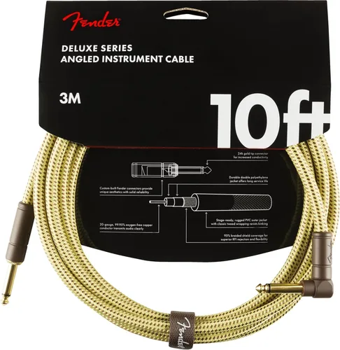 Miniatura 14 de Fender Cable de instrumentos de la serie Deluxe, recto/recto, Tweed, 18.6 pies
