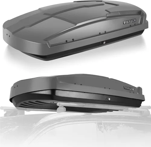 Miniatura 10 de Cajas de Carga para Techo Grandes Portadores de Carcasa Dura Portaequipajes para Techo con Cerradura de Llave 56" L x 30" A x 13.7" Al, 13 Pies
