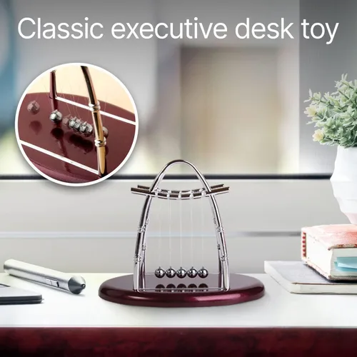 Miniatura 2 de Cuna balance bolas de Newtons, péndulo para computadora u oficina