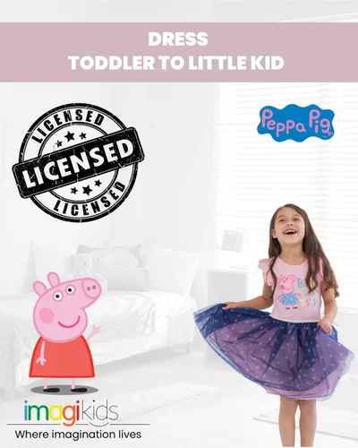 Miniatura 2 de Peppa Pig Vestido de manga corta para niñas pequeñas