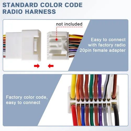 Miniatura 5 de Reemplazo del cable adaptador del arnés de radio de 20 pines para el conector del amplificador JBL de los vehículos Toyota
