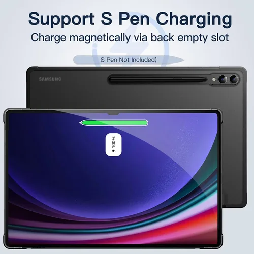 Miniatura 4 de JETech Funda para Samsung Galaxy Tab S10 Ultra/Tab S9 Ultra de 14.6 pulgadas, funda protectora translúcida con soporte de tres pliegues en la parte