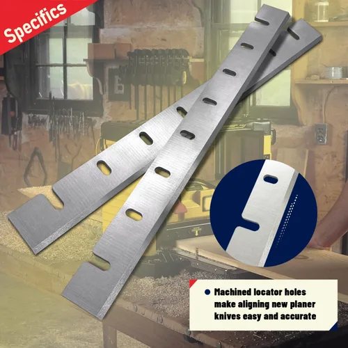 Miniatura 4 de Cuchillos de cepilladora de 12-1/2 pulgadas para DeWalt DW733 Cepilladora DW7332 Piezas de repuesto para cepilladora gruesa, HSS 12-1/2 "x 1-1/16" x