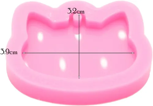 Miniatura 2 de Angel Wings Molde de silicona brillante y encantador estilo gato, etiqueta para mascotas, mini molde de silicona para etiqueta de gato, llavero