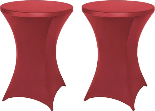 Miniatura 19 de FestiCorp Cubierta de Mesa de Spandex, Manteles Ajustados para Cóctel, Cubiertas de Mesa Redondas Elásticas Highboy para Fiesta, DJ, Bar, Boda, Rosa