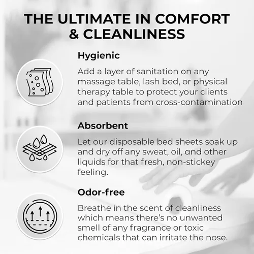 Miniatura 4 de Funda Desechable para Cama de Masaje - Material Desechable No Tejido - Ideal para Spa, Mesa de Masaje, Tatuaje, Mesa de Depilación con Cera