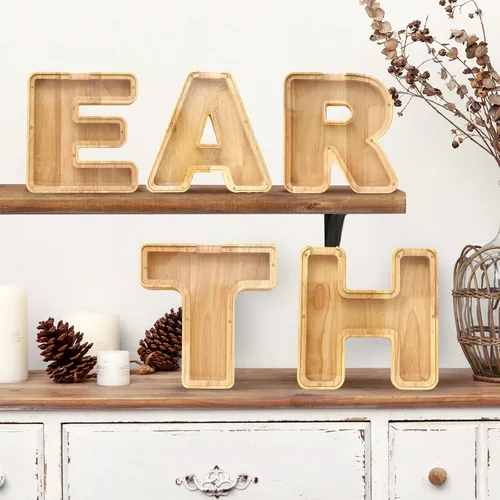 Miniatura 8 de WOOD CITY Alcancía con letras para adultos, niños y niñas, de madera de 9 pulgadas, caja de dinero personalizada, nombre personalizado, regalo