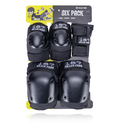 Miniatura 6 de 187 Killer Pads Conjunto Six Pack de Almohadillas, Coderas, Rodilleras y Muñequeras - Ideal para Skateboarding, Patinaje sobre Ruedas y Patinaje