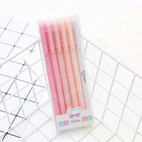 Miniatura 8 de Paquete de 12 bolígrafos de tinta de gel, color rosa, verde, caramelo, tinta negra de 0.020 in, punta extrafina, bonitos bolígrafos para escribir