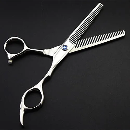 Tijeras de corte de pelo, Profesional Japón 440c 6 pulgadas doble adelgazamiento tijeras de pelo maquillaje corte de pelo tijeras calientes barbería