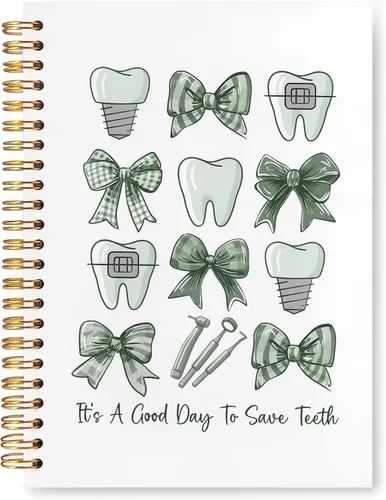 Miniatura 24 de Cuaderno de regalos para dentistas, asistente de higienista dental, regalos de oficina para mujeres, cuaderno de tapa dura en espiral de 5.5 x 8.3