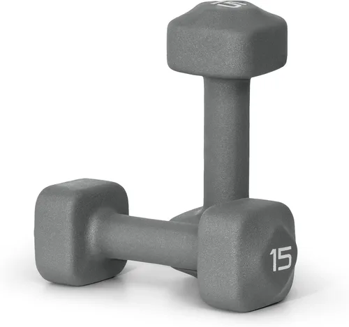 Miniatura 51 de Tone Fitness Pares de Mancuernas de Pesas de Neopreno con Cabeza Cuadrada Antirrodamiento Múltiples Opciones Azul