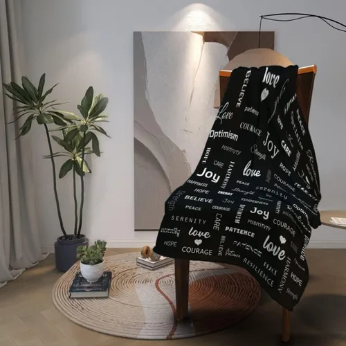Miniatura 3 de Manta curativa, manta de regalo para mujeres y hombres, cálido regalo inspirador, manta de forro polar suave con energía positiva, comodidad, amor