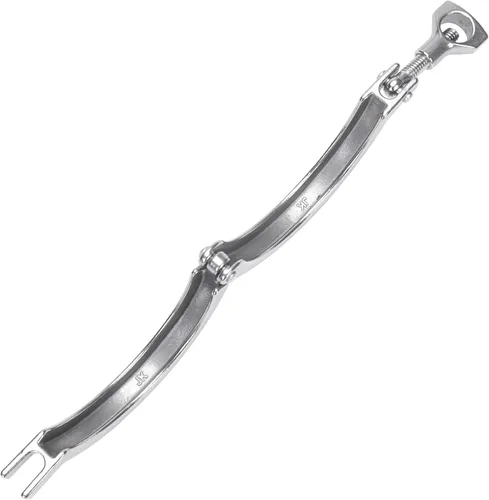 Miniatura 6 de DERNORD Abrazadera Sanitaria de Acero Inoxidable de Un Solo Pin Tri Clamps Trébol (Tubo OD: 3")