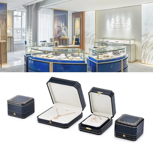 Miniatura 8 de Oirlv Noble - Caja de anillo de compromiso, caja de regalo de joyería, caja de soporte octogonal para anillos