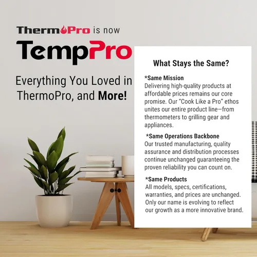 Miniatura 9 de TempPro Termómetro higrómetro para casa, termómetro de invernadero interior Bluetooth para habitación de hasta 260 pies, medidor de humedad