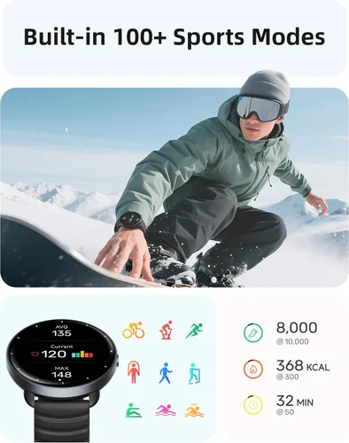 Miniatura 6 de Parsonver Smart Watch for Swimming, 5ATM Waterproof Watch for Pool & Open Water, AI Swim Analysis, Built-in GPS & Compass, AMOLED Fitness Trackers