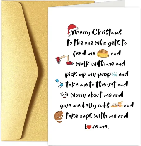 Miniatura 10 de Tarjeta de Navidad divertida para ella, tarjeta de Navidad sarcástica para la hermana mejor amiga, tarjeta de fiesta para mujer dama, Papá Noel sabe