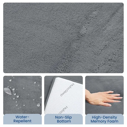 Miniatura 4 de Huloo Sleep Alfombra de Juego para Bebés para el Piso, Espesor de 1.3" de Espuma Elástica, Alfombra de 50"×74" para Pecho, Repelente al Agua, Gris