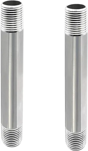 Miniatura 10 de GeilSpace Tubo de acero inoxidable de 1/2 x 4 pulgadas, boquilla de tubo 304 para tuberías y accesorios roscados estándar de 1/2 pulgada, tubo